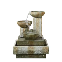 Stylish Fountains Patina Bowls Water Feature