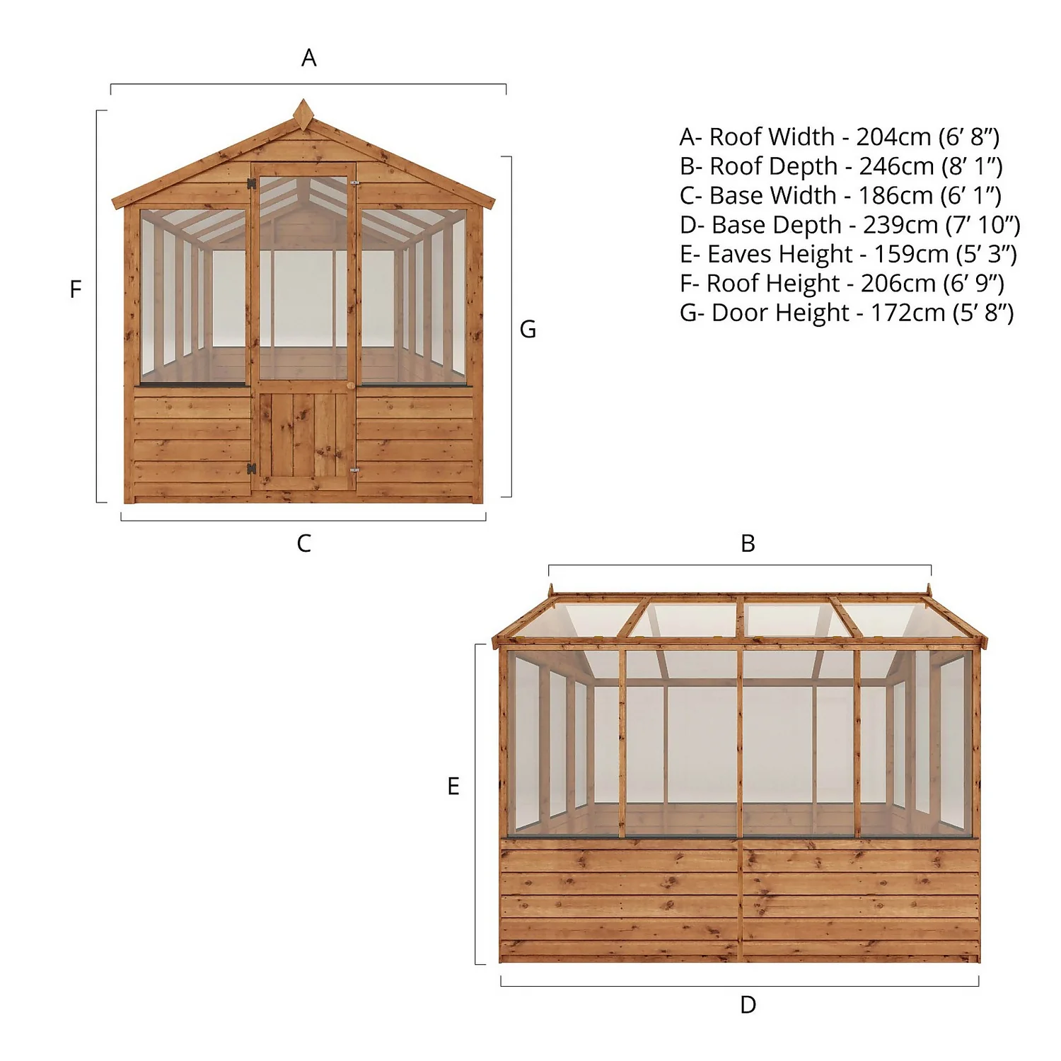 Mercia 8 X 6ft Traditional Greenhouse - Incl. Installation 9 Mercia 8 X 6ft Traditional Greenhouse - Incl. Installation - Image 9