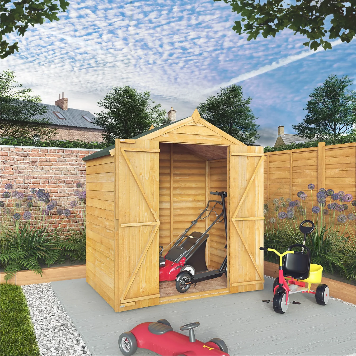 Mercia 4 X 6ft Overlap Apex Windowless Shed - Incl. Installation 2 Mercia 4 X 6ft Overlap Apex Windowless Shed - Incl. Installation - Image 2