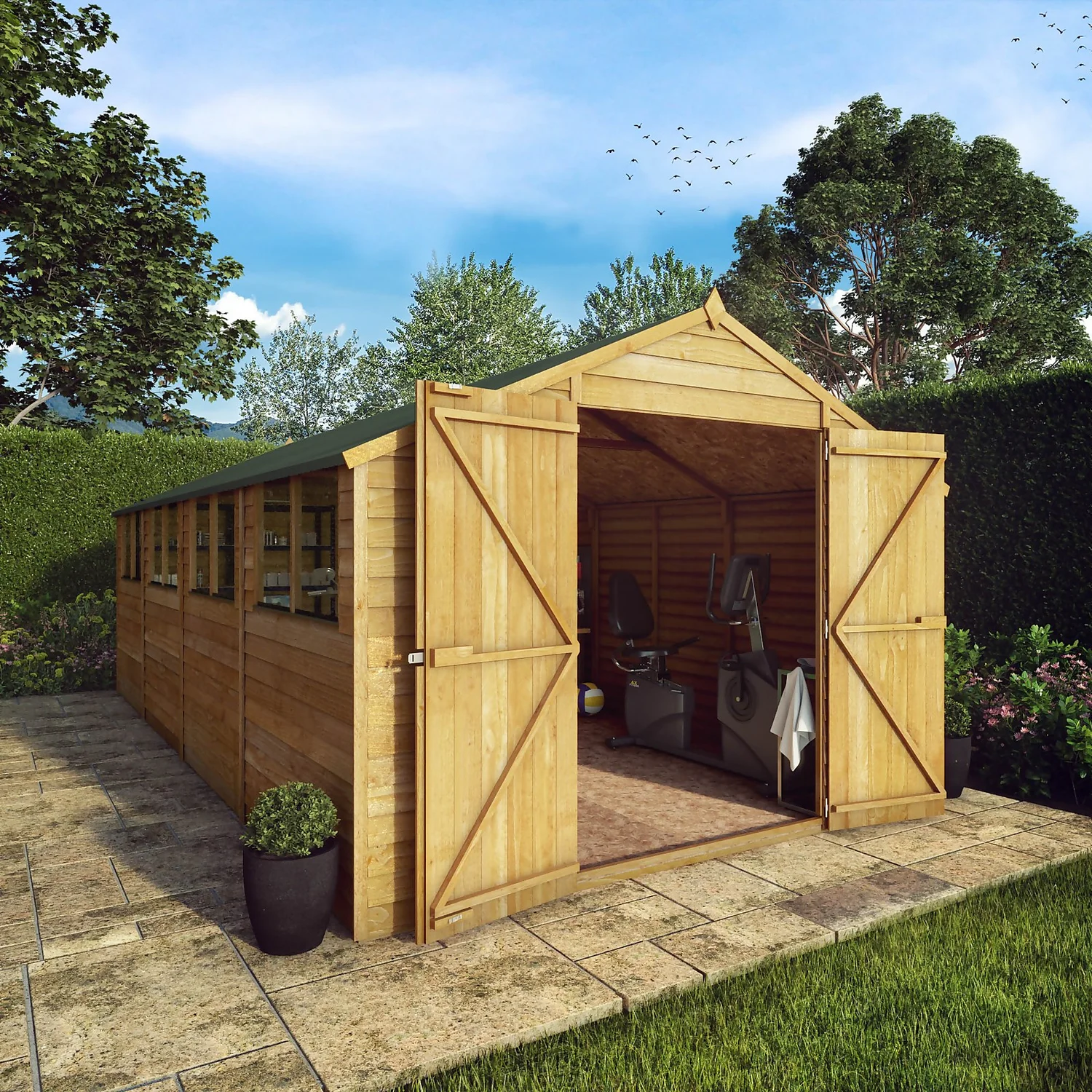 Mercia 20 X 10ft Overlap Apex Shed - Incl. Installation 2 Mercia 20 X 10ft Overlap Apex Shed - Incl. Installation - Image 2