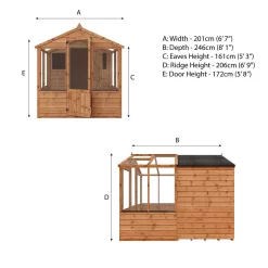 Mercia 8 X 6ft Traditional Apex Greenhouse Combi - Installation Included 19 Mercia 8 X 6ft Traditional Apex Greenhouse Combi - Installation Included -Garden Tool Store 12825708 1665028839871102