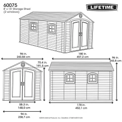 Lifetime 8 X 15ft Outdoor Storage Shed 13 Lifetime 8 X 15ft Outdoor Storage Shed -Garden Tool Store 12826441 1594833223333086
