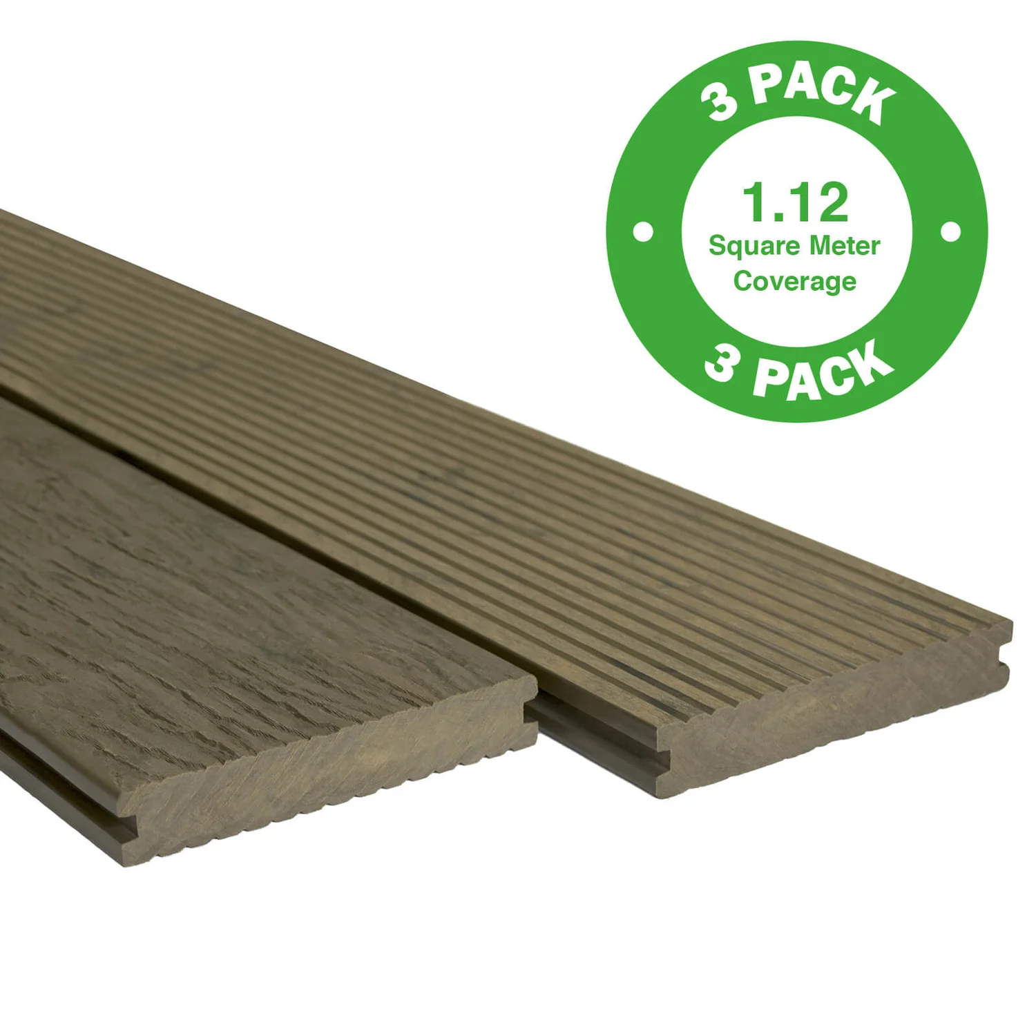 Heritage Board Composite Decking - 3 Pack - Oak - 1.12 M2 1 Heritage Board Composite Decking - 3 Pack - Oak - 1.12 M2