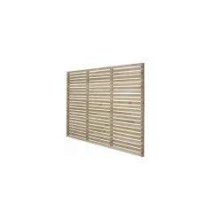 6ft X 5ft (1.8m X 1.5m) Pressure Treated Contemporary Slatted Fence Panel - Pack Of 3