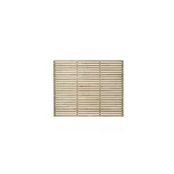 6ft X 5ft (1.8m X 1.5m) Pressure Treated Contemporary Slatted Fence Panel - Pack Of 3 -Garden Tool Store 12832569 6274833199513293