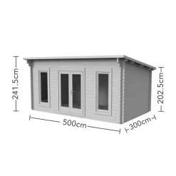 Forest Elmley 5.0m X 3.0m Log Cabin Double Glazed 34kg Polyester Felt, Plus Underlay 10 Forest Elmley 5.0m X 3.0m Log Cabin Double Glazed 34kg Polyester Felt, Plus Underlay -Garden Tool Store 12832787 1384833196701192
