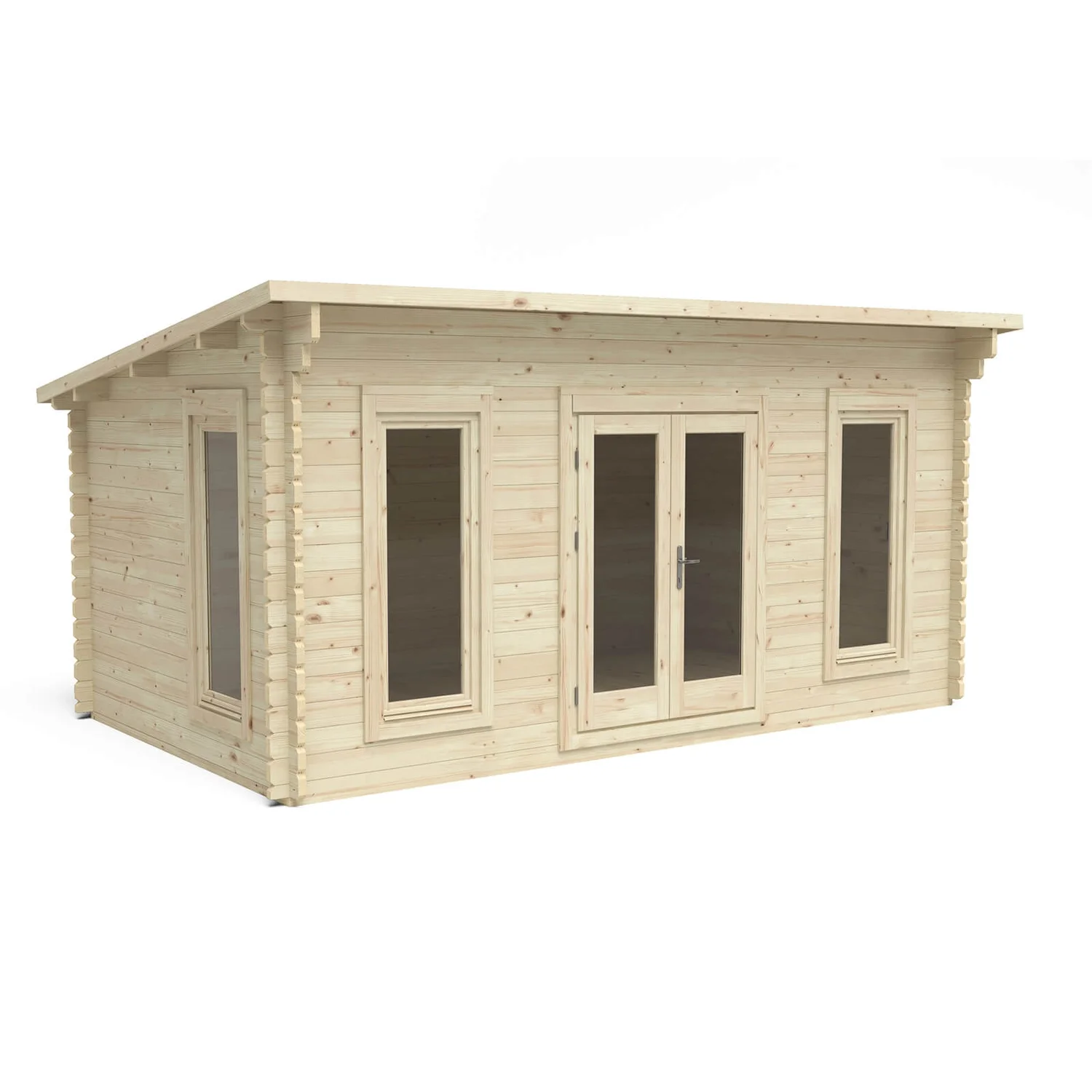 Forest Elmley 5.0m X 3.0m Log Cabin Double Glazed 34kg Polyester Felt, Plus Underlay 2 Forest Elmley 5.0m X 3.0m Log Cabin Double Glazed 34kg Polyester Felt, Plus Underlay - Image 2