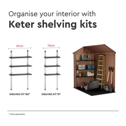 Keter Darwin 6 X 4ft Outdoor Garden Apex Storage Shed - Brown -Garden Tool Store 12833043 5775036178043584