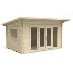 Forest Melbury 4.0m X 3.0m Log Cabin Single Glazed 24kg Polyester Felt, Plus Underlay - Installation Included