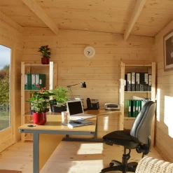 Forest Melbury 4.0m X 3.0m Log Cabin Single Glazed 24kg Polyester Felt, Plus Underlay - Installation Included -Garden Tool Store 12833106 1894833196676610