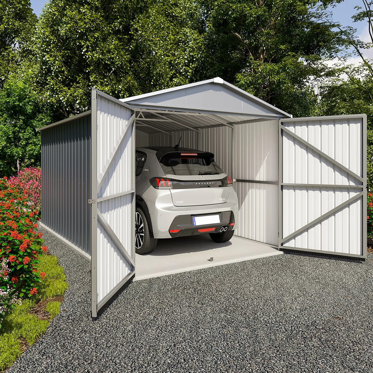 Yardmaster 10x17ft Metal Garage Workshop - Anthracite Grey 1 Yardmaster 10x17ft Metal Garage Workshop - Anthracite Grey