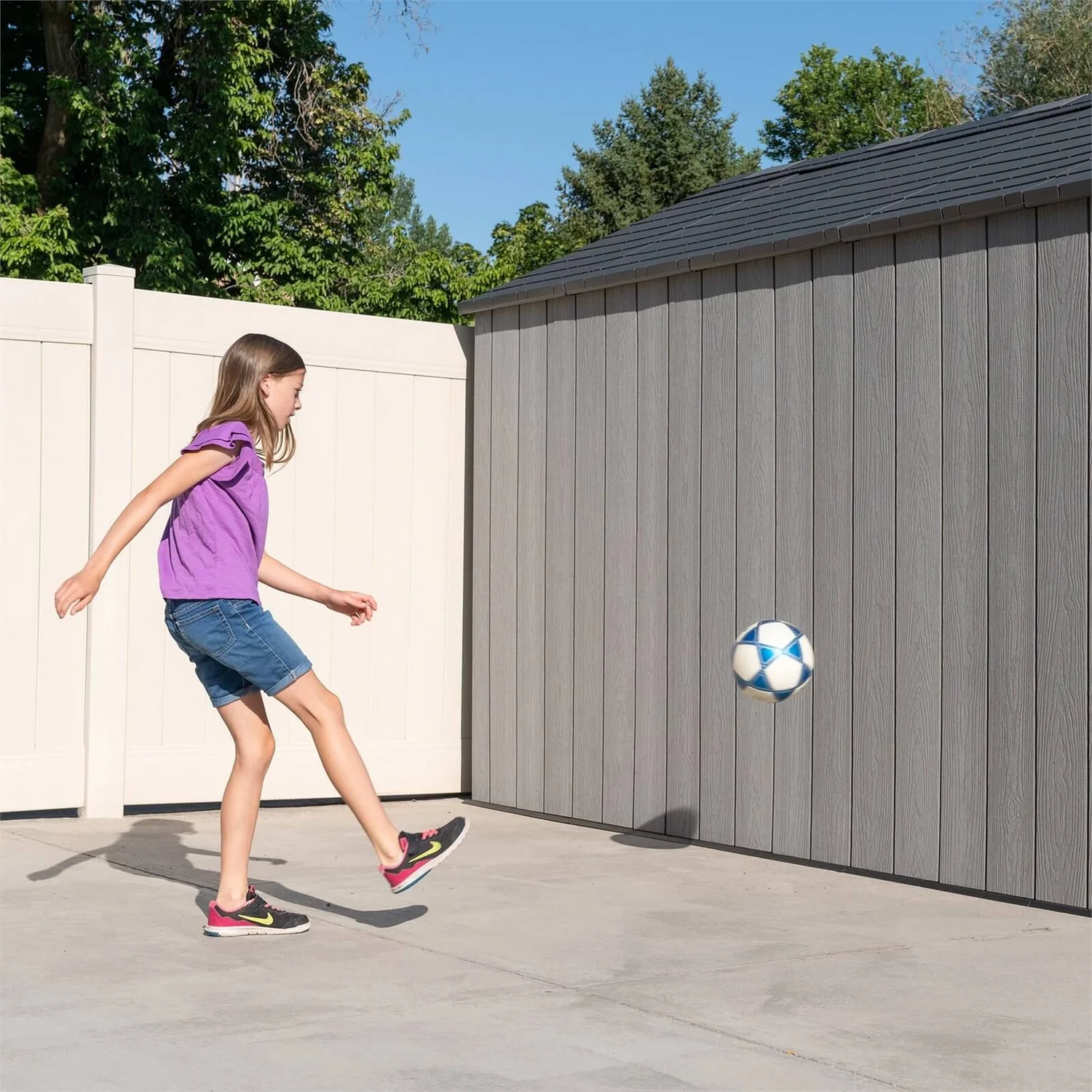 Lifetime 8x12.5 Ft Rough Cut Outdoor Storage Shed 4 Lifetime 8x12.5 Ft Rough Cut Outdoor Storage Shed - Image 4