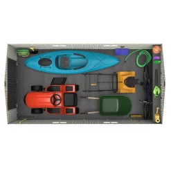 Lifetime 15x8 Ft Rough Cut Dual Entry Outdoor Storage Shed -Garden Tool Store 12836588 1235012583931131