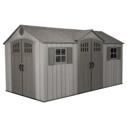 Lifetime 15x8 Ft Rough Cut Dual Entry Outdoor Storage Shed