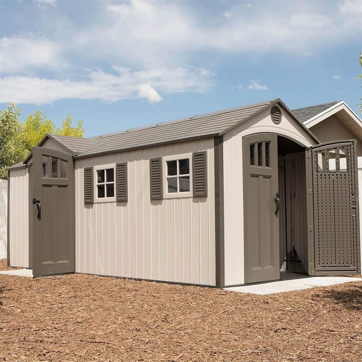 Lifetime 17.5 X 8 Ft Dual Entry Outdoor Storage Shed 2 Lifetime 17.5 X 8 Ft Dual Entry Outdoor Storage Shed - Image 2