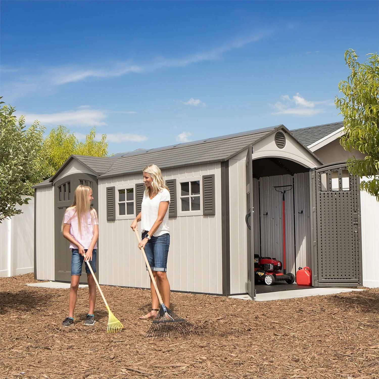 Lifetime 17.5 X 8 Ft Dual Entry Outdoor Storage Shed 5 Lifetime 17.5 X 8 Ft Dual Entry Outdoor Storage Shed - Image 5