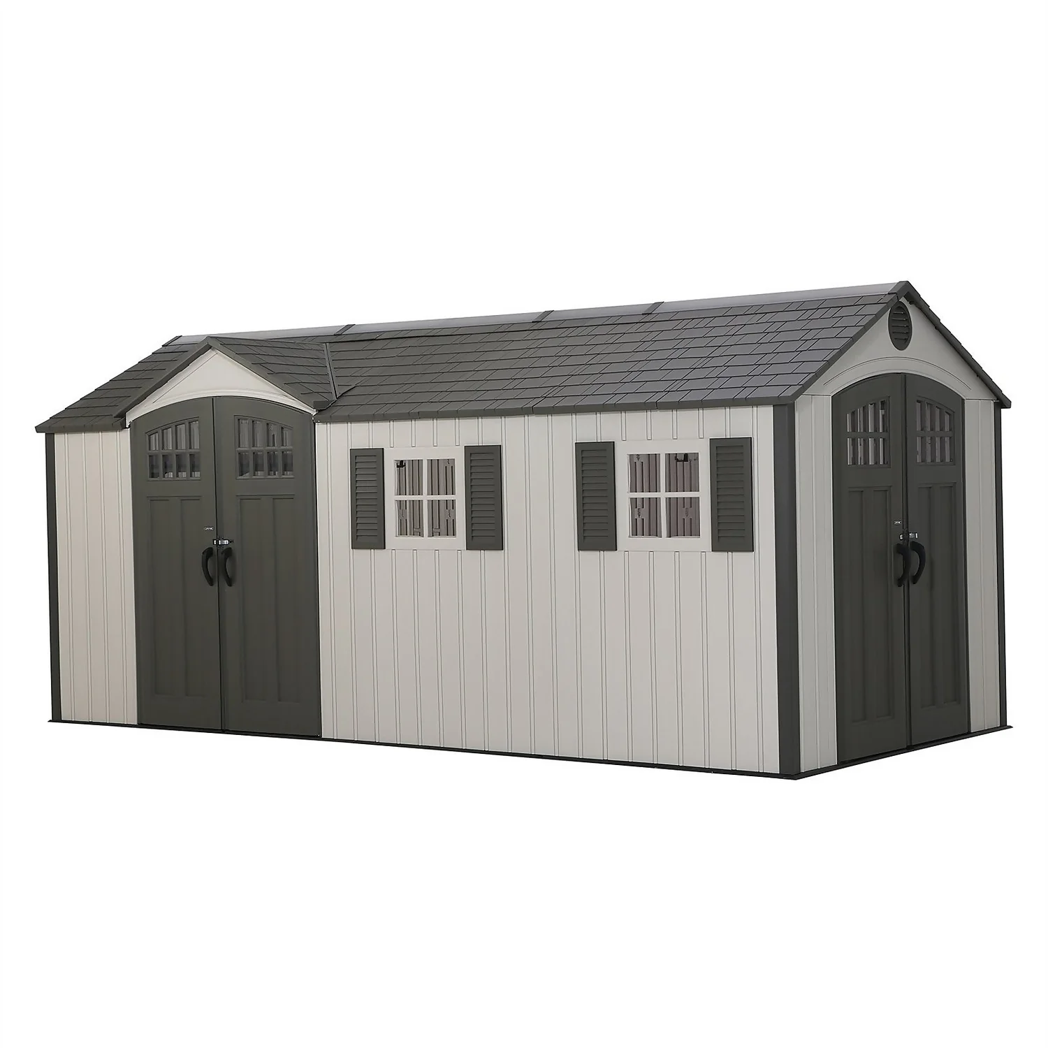 Lifetime 17.5 X 8 Ft Dual Entry Outdoor Storage Shed 1 Lifetime 17.5 X 8 Ft Dual Entry Outdoor Storage Shed
