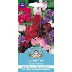 Mr. Fothergill's Sweet Pea Bouquet Mixed (Lathyrus Odoratus) Seeds