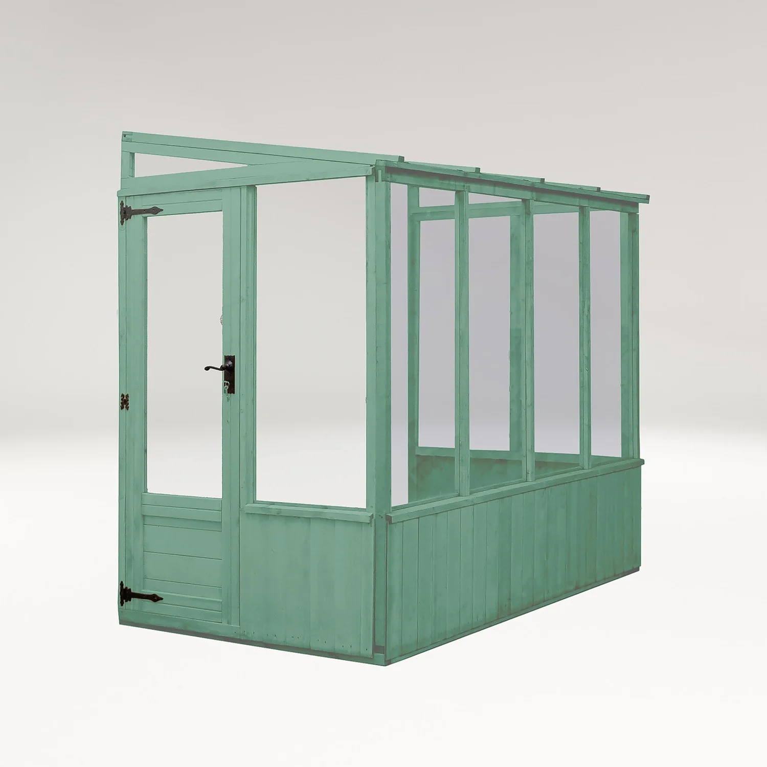 Country Living Southwell 8 X 4ft Premium Lean Too Greenhouse Painted + Installation - Aurora Green 1 Country Living Southwell 8 X 4ft Premium Lean Too Greenhouse Painted + Installation - Aurora Green