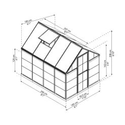 Palram Canopia Hybrid 6 X 8ft Green Greenhouse 9 Palram Canopia Hybrid 6 X 8ft Green Greenhouse -Garden Tool Store 12877500 1694853166039411