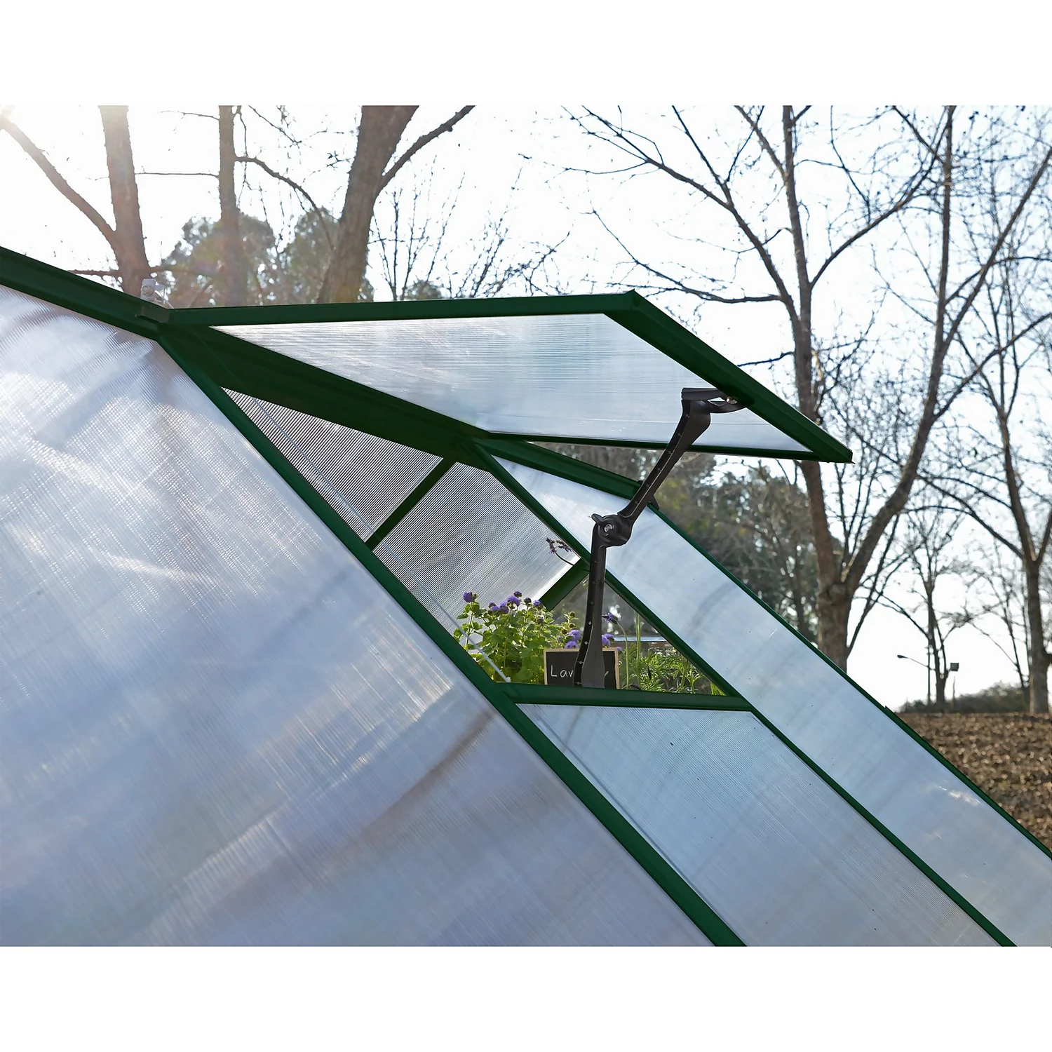 Palram Canopia Hybrid 6 X 8ft Green Greenhouse 3 Palram Canopia Hybrid 6 X 8ft Green Greenhouse - Image 3