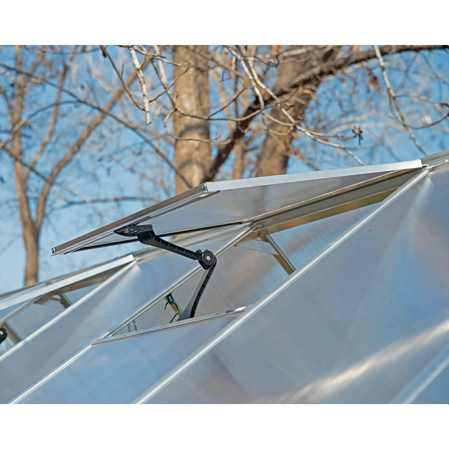 Palram Canopia Hybrid 6 X 8ft Greenhouse - Silver 3 Palram Canopia Hybrid 6 X 8ft Greenhouse - Silver - Image 3