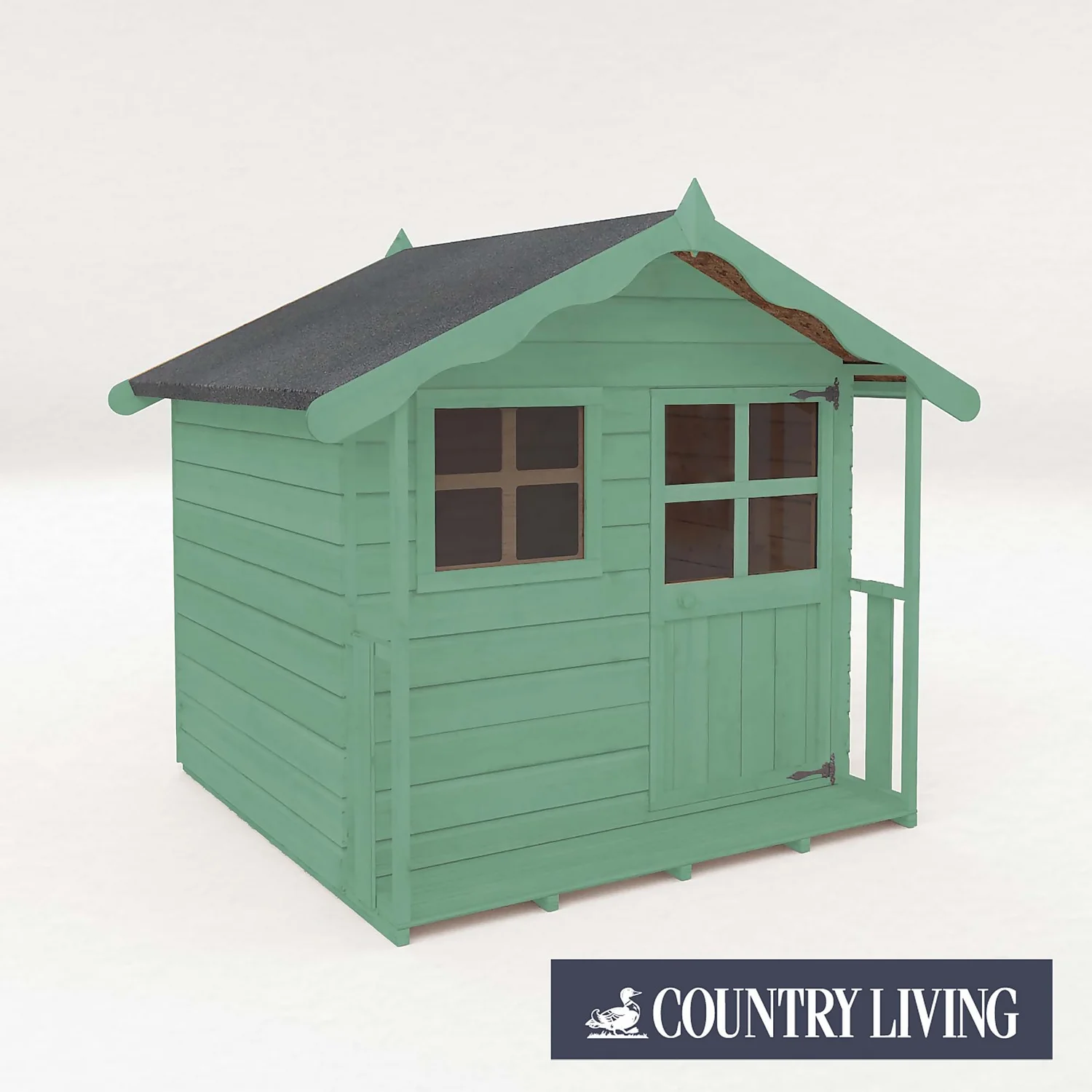 Country Living Wellow Playhouse Painted + Installation - Aurora Green 1 Country Living Wellow Playhouse Painted + Installation - Aurora Green