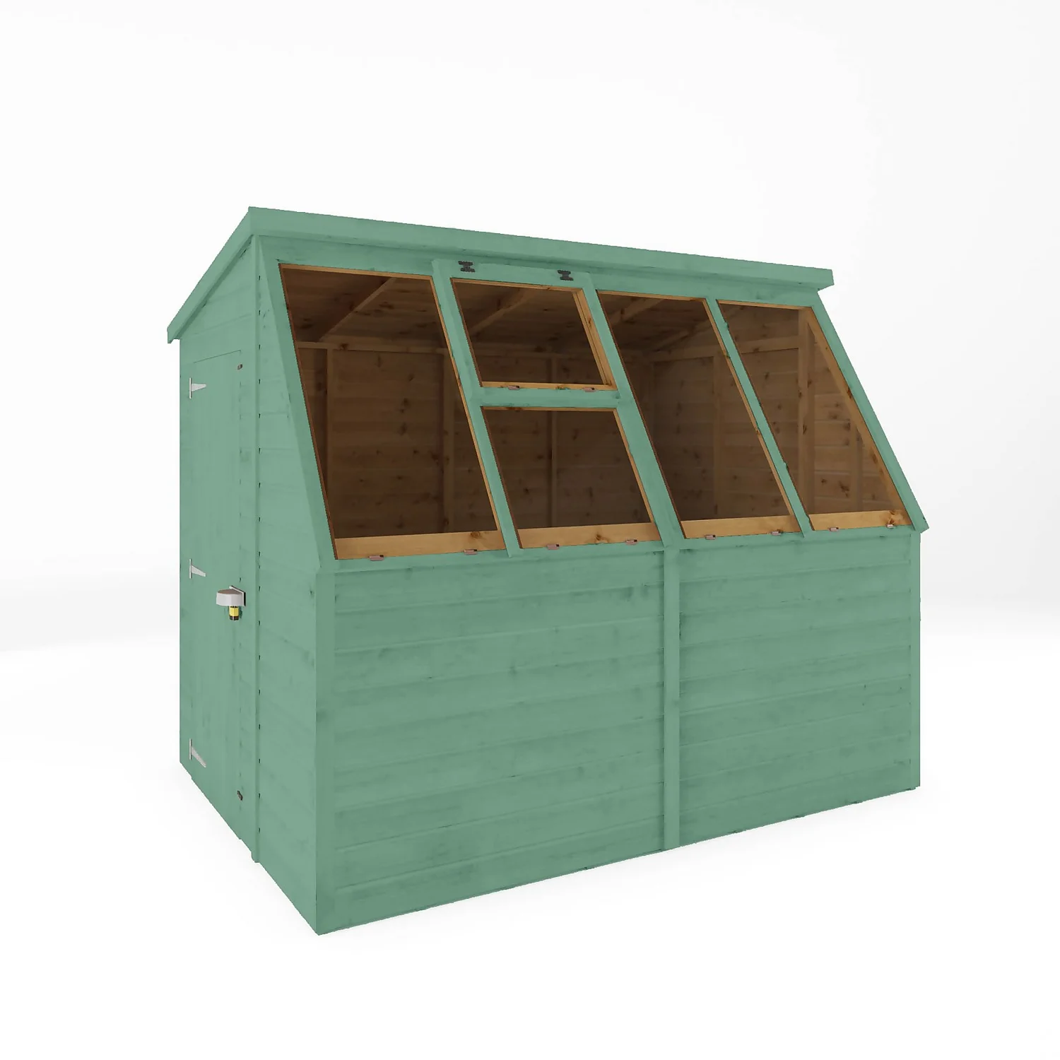 Country Living Caythorpe 8 X 6 Premium Potting Shed Painted + Installation - Aurora Green 1 Country Living Caythorpe 8 X 6 Premium Potting Shed Painted + Installation - Aurora Green