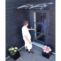 None Cambridge 1200X700 Silver Door Canopy -Garden Tool Store 12882255 2994843527512079