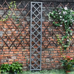 1.8m X 30cm Wooden Trellis Panel - Grey -Garden Tool Store 12885321 1265013038588418