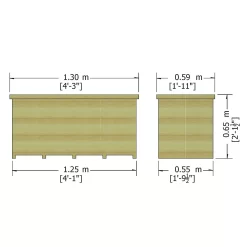 Shire Tongue & Groove Wooden Storage Box - 4x2ft -Garden Tool Store 12887189 1604851576664698