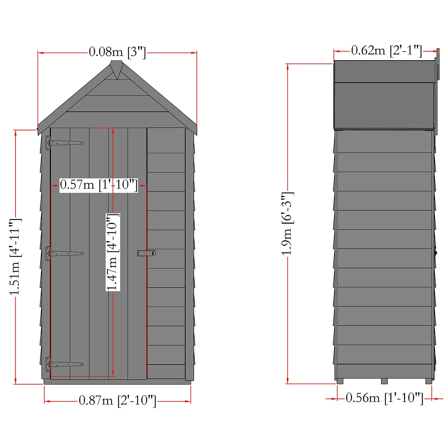 Shire Tool Store Overlap - 3x2ft 6 Shire Tool Store Overlap - 3x2ft - Image 6