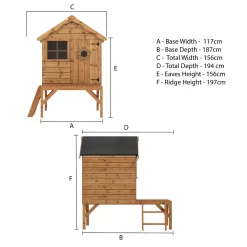 Mercia 4 X 7ft Snug Wooden Playhouse With Tower 16 Mercia 4 X 7ft Snug Wooden Playhouse With Tower -Garden Tool Store 12888281 1345027835906183