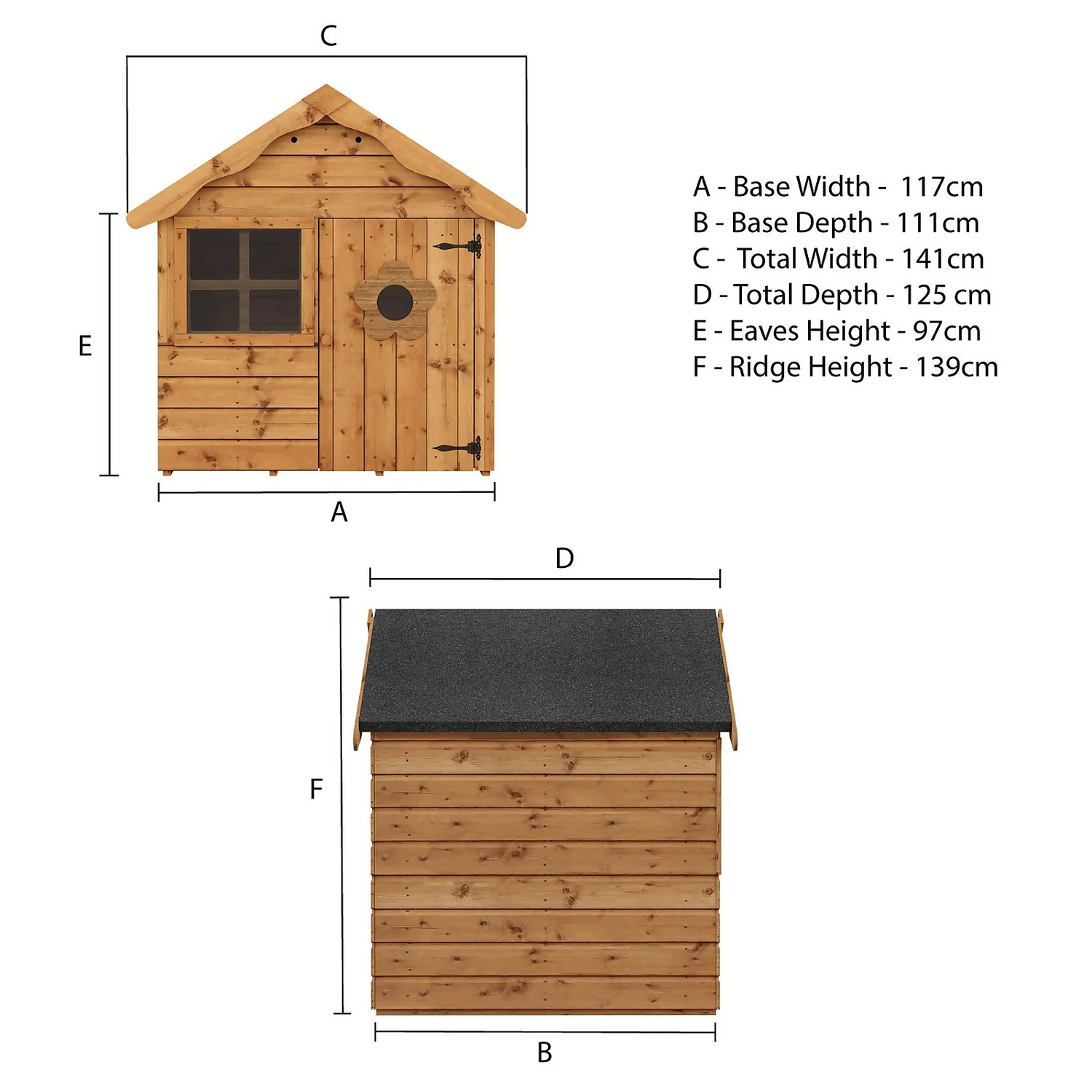 Mercia 4 X 4ft Snug Wooden Playhouse - Installation Included 8 Mercia 4 X 4ft Snug Wooden Playhouse - Installation Included - Image 8