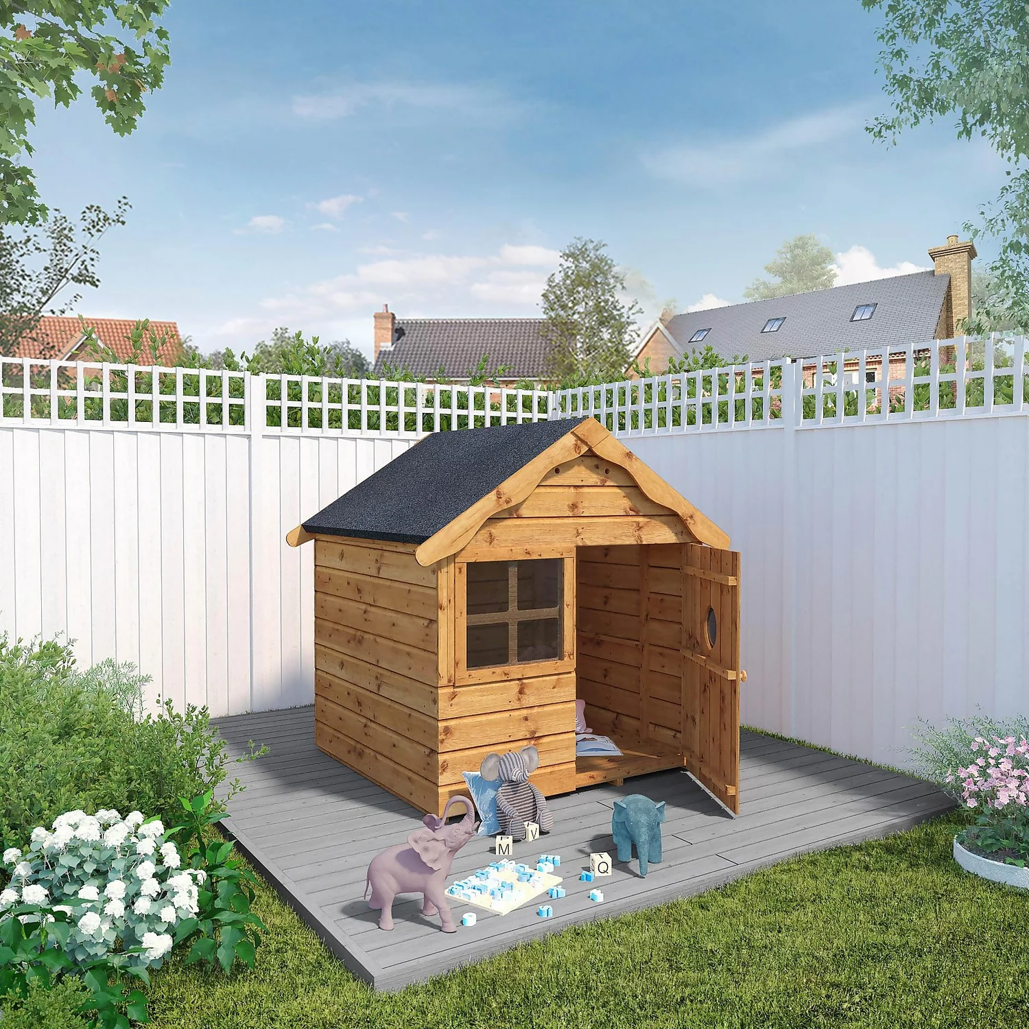 Mercia 4 X 4ft Snug Wooden Playhouse - Installation Included 2 Mercia 4 X 4ft Snug Wooden Playhouse - Installation Included - Image 2