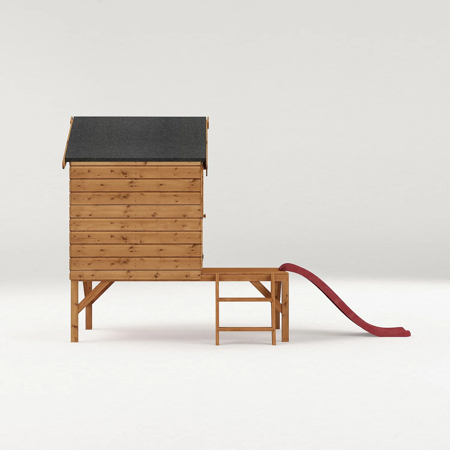 Mercia 7 X 9'4ft Snug Wooden Playhouse Tower And Slide 4 Mercia 7 X 9'4ft Snug Wooden Playhouse Tower And Slide - Image 4