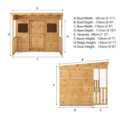 Mercia 5'9ft X 5'8ft Pent Style Wooden Playhouse 18 Mercia 5'9ft X 5'8ft Pent Style Wooden Playhouse -Garden Tool Store 12888294 1205019819136458