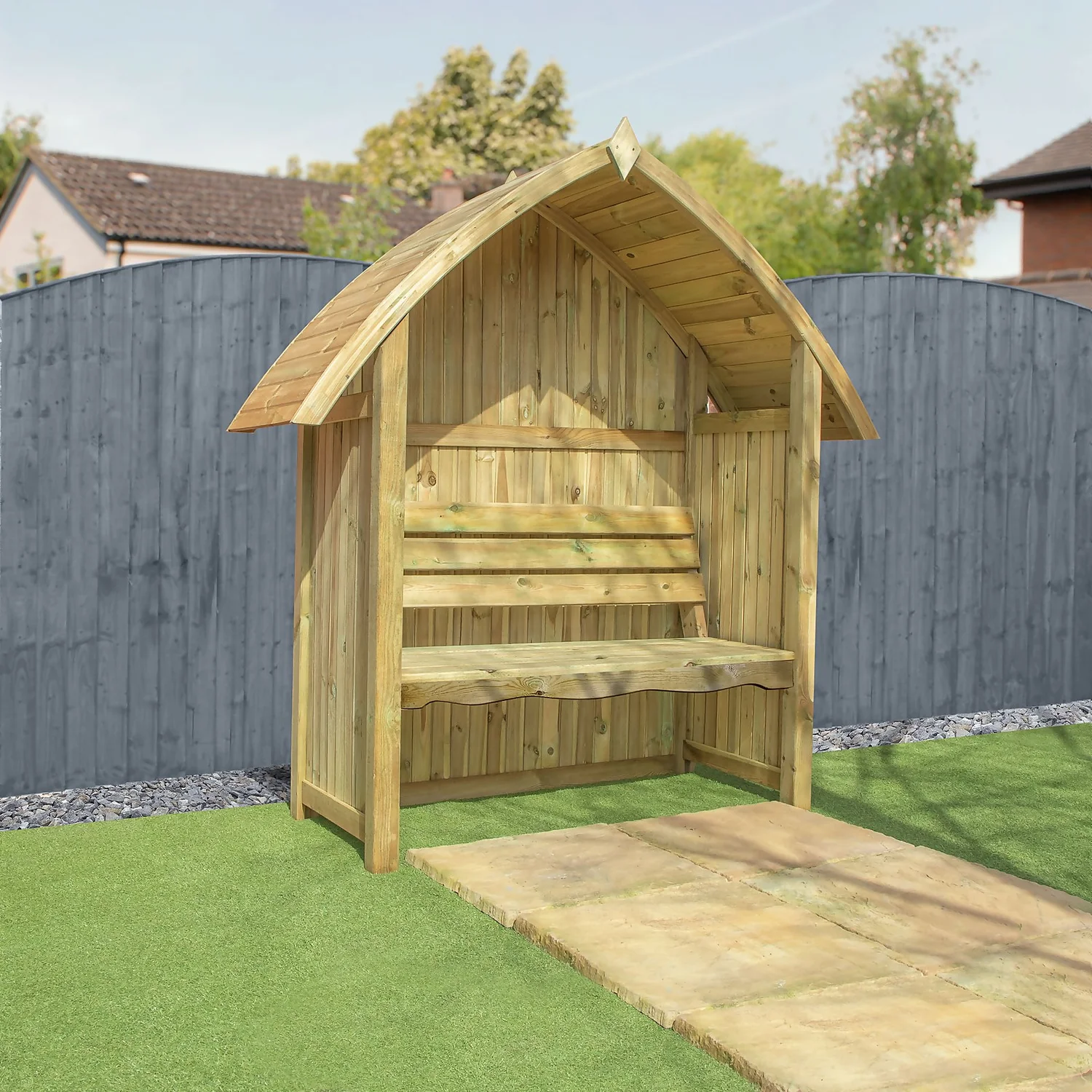 Mercia Arch Top Seated Arbour 5 Mercia Arch Top Seated Arbour - Image 5