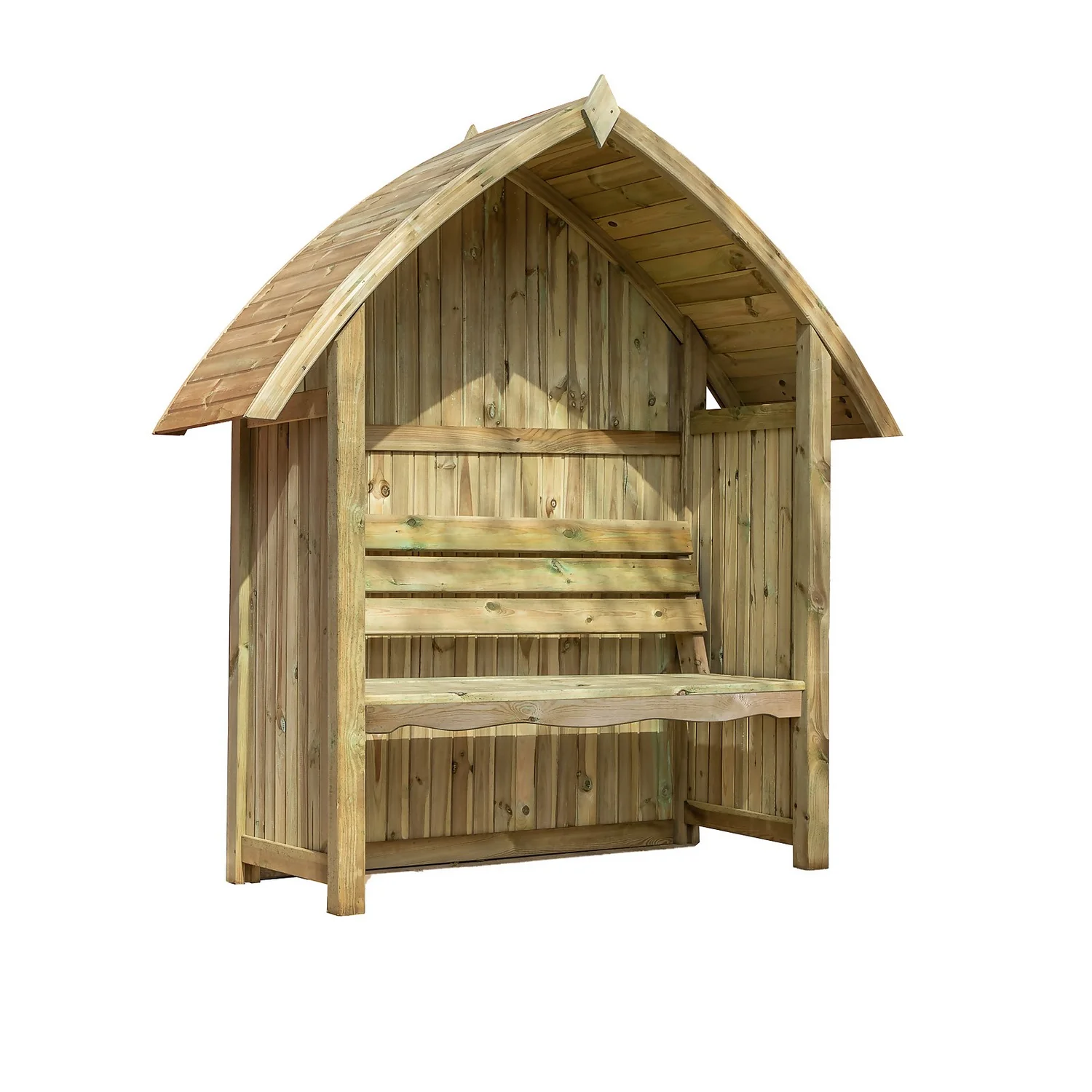 Mercia Arch Top Seated Arbour 1 Mercia Arch Top Seated Arbour