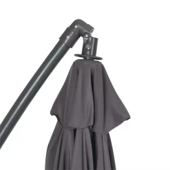 3m Overhanging Parasol - Dark Grey -Garden Tool Store 12888567 1604966185535941