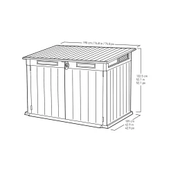 Keter Premier Jumbo Outdoor Garden Storage Shed 2020L - Grey 12 Keter Premier Jumbo Outdoor Garden Storage Shed 2020L - Grey -Garden Tool Store 12890915 1294855738308363