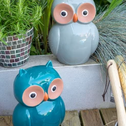 Ceramic Owl Garden Ornament - 25cm -Garden Tool Store 12890924 1294941773911491