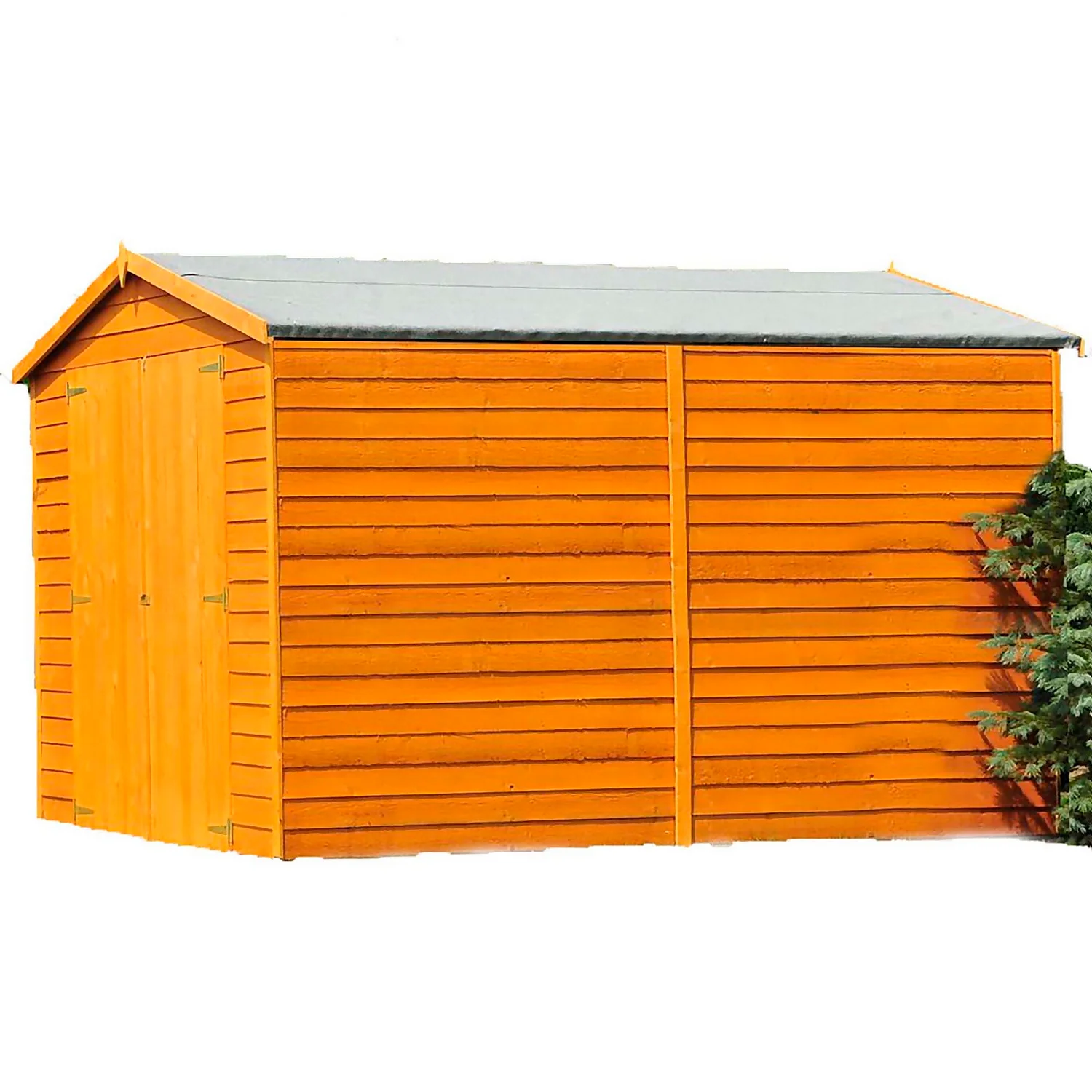 Shire 10 X 8ft Shed Overlap Double Door - No Windows 1 Shire 10 X 8ft Shed Overlap Double Door - No Windows