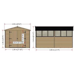 Shire 12 X 8ft Shed Overlap Double Door 17 Shire 12 X 8ft Shed Overlap Double Door -Garden Tool Store 13082803 1224862497953369