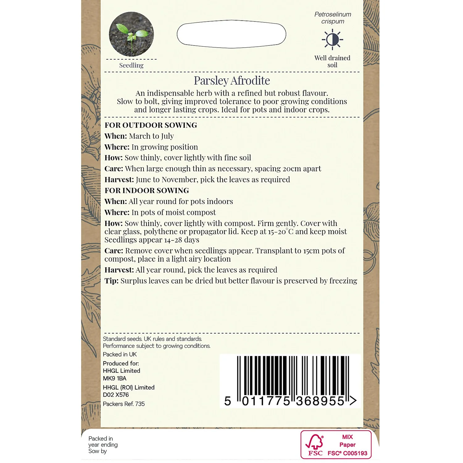 Country Living Parsley Afrodite Seeds 2 Country Living Parsley Afrodite Seeds - Image 2