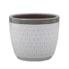 House Beautiful 2 Tone Grey Rim Egg Pot - 20cm