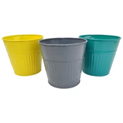 Ribbed Planter (3 Colour Mix) - 14cm 12 Ribbed Planter (3 Colour Mix) - 14cm -Garden Tool Store 13193958 6514933504131681