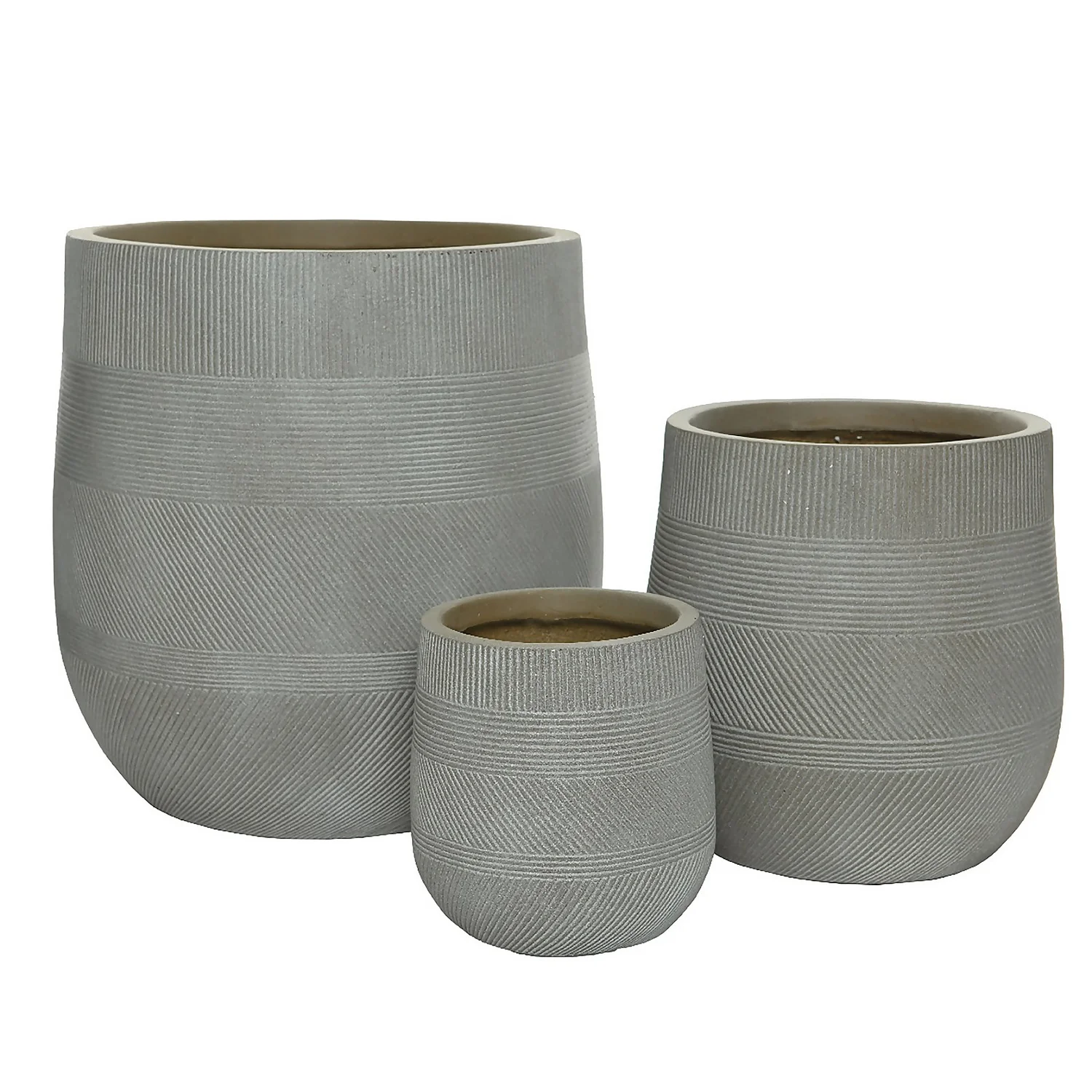 Liam Round Stripe Planter - Small 4 Liam Round Stripe Planter - Small - Image 4