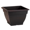 Square Bell Garden Pot Black 46cm