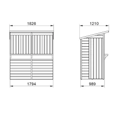 Forest Dip Treated Shiplap Pent Wooden Garden Bar 6 X 3ft 14 Forest Dip Treated Shiplap Pent Wooden Garden Bar 6 X 3ft -Garden Tool Store 13281744 1274903941321720